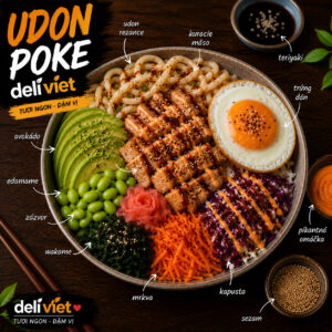 P7. Udon Poke Bowl S Kuracím Mäsom